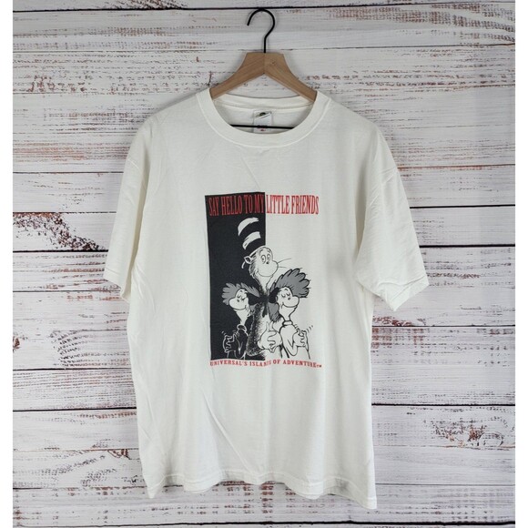 Universal Studios Dr. Seuss Say Hello To My Little Friends Sz XL Scarface Shirt - Picture 1 of 8